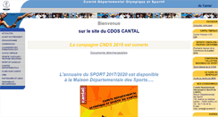 Desktop Screenshot of cantal.franceolympique.com